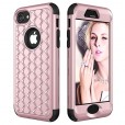 iPhone 7& iPhone 8& iPhone SE 2020 (4.7 inches ) Case,3 in 1 [Studded Rhinestone][Full-Body Protective] [Shockproof] Hard PC+ Soft Silicon Rubber Armor Defender Protective Cover