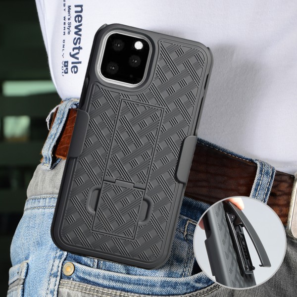 iPhone 11 Pro Max 6.5 inches 2019 Case,Belt Clip Holster Heavy Duty Shockproof Rugged Hybrid PC with Built in Kickstand Hard Cover