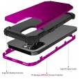 iPhone 12 Mini  (5.4 inches) 2020 Release Case,Layers Heavy Duty Shockproof Rugged Anti-Scratch Wireless Charging Support Anti-slip Bumper Silicone TPU Cover