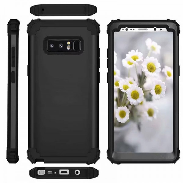 Samsung Galaxy Note 8 Case,Layers Heavy Duty Shockproof Rugged Anti-Scratch Wireless Charging Support Anti-slip Bumper Silicone TPU Cover