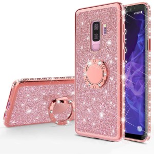 Color Glitter Design with Ring Holder TPU Smart Phone Case, For Samsung A01
