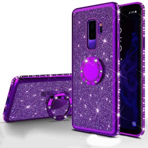 Color Glitter Design with Ring Holder TPU Smart Phone Case, For Samsung A51 5G