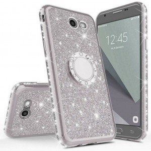 Color Glitter Design with Ring Holder TPU Smart Phone Case, For iPhone 13 Mini