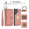 iPhone XR 6.1 inches Case ,[wrist band & metal buckle] [14 Card Slots] Zipper Purse Flip PU Leather Removable Magnetic Back Cover