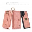 iPhone X & iPhone XS 5.8 inches Case ,[wrist band & metal buckle] [14 Card Slots] Zipper Purse Flip PU Leather Removable Magnetic Back Cover