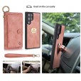 iPhone X & iPhone XS 5.8 inches Case ,[wrist band & metal buckle] [14 Card Slots] Zipper Purse Flip PU Leather Removable Magnetic Back Cover