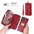 iPhone 11 6.1 inches 2019 Case ,[wrist band & metal buckle] [14 Card Slots] Zipper Purse Flip PU Leather Removable Magnetic Back Cover
