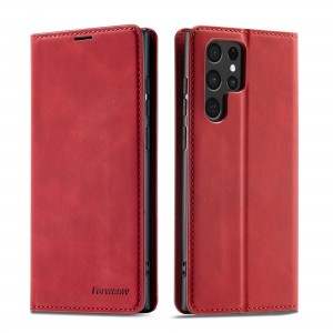 Retro Leather Magnetic Wallet Card Flip Stand Case , For Samsung A22