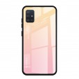 Samsung Galaxy A51 5G 6.5 inches Case ,Slim Fit Lightweight TPU Bumper Glossy Back Colorful Glass [Without Screen Protector] Protective Cover