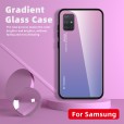 Samsung Galaxy A71 4G 6.7 inches Case ,Slim Fit Lightweight TPU Bumper Glossy Back Colorful Glass [Without Screen Protector] Protective Cover
