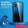 Samsung Galaxy A71 5G 6.7 inches Case ,Slim Fit Lightweight TPU Bumper Glossy Back Colorful Glass [Without Screen Protector] Protective Cover