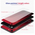 iPhone 7 Plus & iPhone 8 Plus 5.5 inches Case , Lightweight TPU Bumper Glossy Back Colorful Glass [Without Screen Protector] Protective Cover