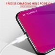 iPhone 11 Pro Max 6.5 inches 2019 Release Case , Lightweight TPU Bumper Glossy Back Colorful Glass [Without Screen Protector] Protective Cover