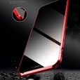 iPhone X & iPhone XS 5.8 inch  Case,Anti-Peeping Clear Double Sided Tempered Glass[Built-in Privacy Screen Protector][Magnet Absorption Metal Frame] Anti-spy Case
