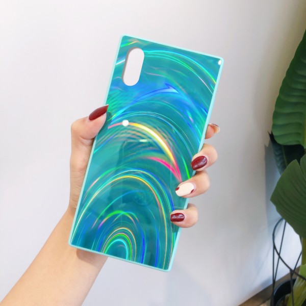 Samsung Galaxy A10 & M10 Case,Slim Psychedelic Holographic Gradient Iridescent Sparkle Shiny Soft TPU Bumper Hard Back Protective Cover