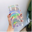 Samsung Galaxy A21 Case,Slim Psychedelic Holographic Gradient Iridescent Sparkle Shiny Soft TPU Bumper Hard Back Protective Cover