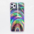 iPhone 11 Pro Max (6.5 inches) Case, Slim Psychedelic Holographic Gradient Iridescent Sparkle Shiny Soft TPU Bumper Hard Back Protective Cover
