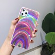 iPhone 12 Pro Max (6.7 inches) 2020 Release Case ,Slim Psychedelic Holographic Gradient Iridescent Sparkle Shiny Soft TPU Bumper Hard Back Protective Cover