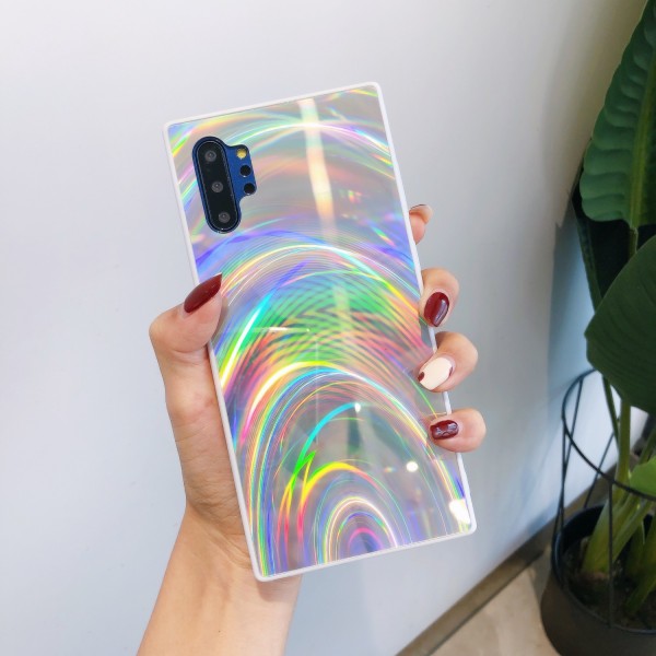 Samsung Galaxy Note10 & Note10 5G Case ,Slim Psychedelic Holographic Gradient Iridescent Sparkle Shiny Soft TPU Bumper Hard Back Protective Cover