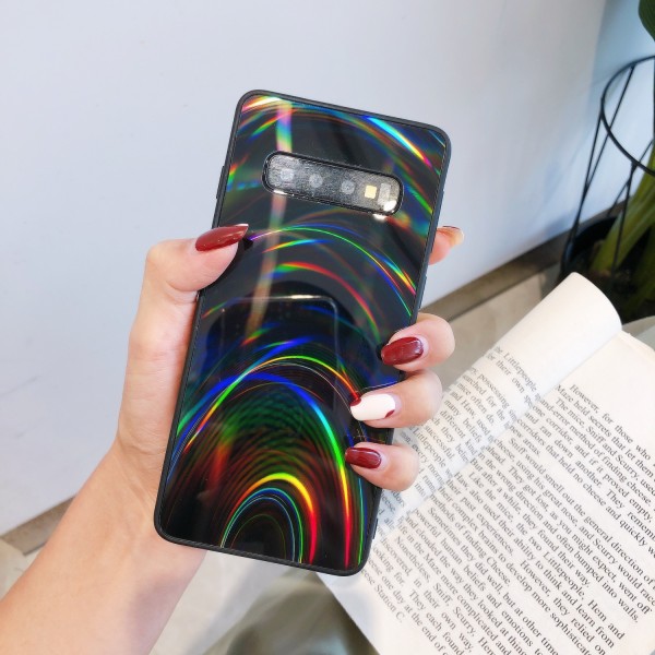 Samsung Galaxy Note 9 Case ,Slim Psychedelic Holographic Gradient Iridescent Sparkle Shiny Soft TPU Bumper Hard Back Protective Cover