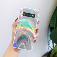 Samsung Galaxy S9 Plus Case ,Slim Psychedelic Holographic Gradient Iridescent Sparkle Shiny Soft TPU Bumper Hard Back Protective Cover