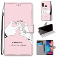 Samsung Galaxy A20S Case , Lightweight Pattern PU Leather Magnetic Flip Stand Wristlet with Card Slots Stand Holder Cover
