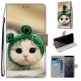 Samsung Galaxy S9 Case, Lightweight Pattern PU Leather Magnetic Flip Stand Wristlet with Card Slots Stand Holder Cover