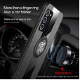 Samsung Galaxy A21 6.5 inches Case, Car Magnetic Slim Ring Holder Rubber Bumper Kickstand Shockproof Back Cover (without Screen Protector)