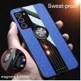 Samsung Galaxy A21 6.5 inches Case, Car Magnetic Slim Ring Holder Rubber Bumper Kickstand Shockproof Back Cover (without Screen Protector)