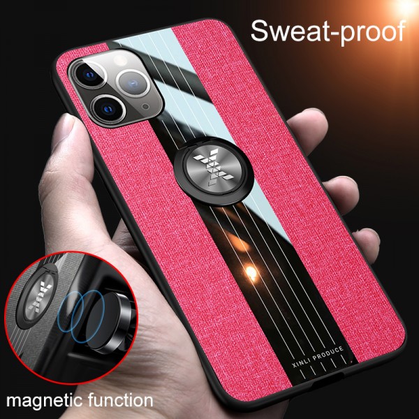 Apple iPhone 12 & iPhone12 Pro (6.1 inches) Case, Car Magnetic Slim Ring Holder Rubber Bumper Kickstand Shockproof Back Cover (without Screen Protector)