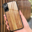 Samsung Galaxy S21 Plus 6.7 inches,Wood Grain Patterned Slim Tempered Galaxy Back Shockproof Rubber Protective Cover