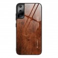 Samsung Galaxy S21 Ultra 6.8 inches,Wood Grain Patterned Slim Tempered Galaxy Back Shockproof Rubber Protective Cover