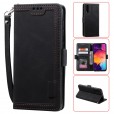 Samsung Galaxy A11 Case,Retro PU Leather Flip with Cards Slots Folding Stand Full Protection Hand Wrist Strap Cover