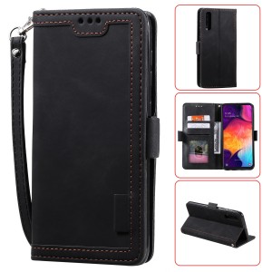 Samsung Galaxy A11 Case,Retro PU Leather Flip with Cards Slots Folding Stand Full Protection Hand Wrist Strap Cover, For Samsung A11/Samsung M11