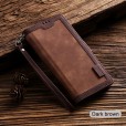 Samsung Galaxy A20 & A30 Case,Retro PU Leather Flip with Cards Slots Folding Stand Full Protection Hand Wrist Strap Cover