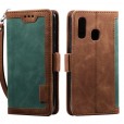 Samsung Galaxy A20E Case,Retro PU Leather Flip with Cards Slots Folding Stand Full Protection Hand Wrist Strap Cover