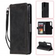 Samsung Galaxy S21 Ultra 6.8 inches Case,Retro PU Leather Flip with Cards Slots Folding Stand Full Protection Hand Wrist Strap Cover