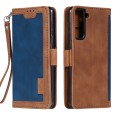 Samsung Galaxy S21 Ultra 6.8 inches Case,Retro PU Leather Flip with Cards Slots Folding Stand Full Protection Hand Wrist Strap Cover