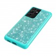 Galaxy S21+  Case Glitter, Bling Sparkly Hybrid Heavy Duty Protection Anti-scratch Shockproof Lightweight Wireless Charging Support Case Cover for Samsung Galaxy S21+ Plus 6.7", Green