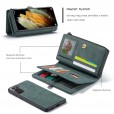 Samsung Galaxy S21 Plus 6.7 inches Case,Matte Multi-function Zipper Leather Wallet Case Detachable Magnetic Flip Kickstand Cover