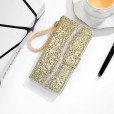 Bling Case PU Leather Card Slots Folio Flip Full Protection Kickstand Shockproof Wallet Case Cover