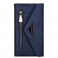 Samsung Galaxy A21 Case,Retro Magnetic Leather Crossbag Card Holder Wallet Zipper Pocket Flip Kickstand with Wrist Strap / Shoulder Strap Phone Cover