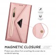 iPhone 12 Mini  (5.4 inches) 2020 Release Case,Retro Magnetic Leather Crossbag Card Holder Wallet Zipper Pocket Flip Kickstand with Wrist Strap / Shoulder Strap Phone Cover