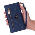 iPhone XR 6.1 inches Case,Retro Magnetic Leather Crossbag Card Holder Wallet Zipper Pocket Flip Kickstand with Wrist Strap / Shoulder Strap Phone Cover