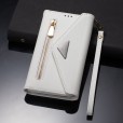 Samsung Galaxy Note9 Case,Retro Magnetic Leather Crossbag Card Holder Wallet Zipper Pocket Flip Kickstand with Wrist Strap / Shoulder Strap Phone