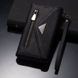 Samsung Galaxy S7 Edge Case,Retro Magnetic Leather Crossbag Card Holder Wallet Zipper Pocket Flip Kickstand with Wrist Strap / Shoulder Strap Phone