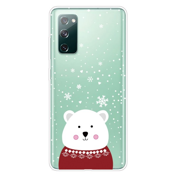 Samsung Galaxy A21S Case,Merry Christmas Pattern Case Silcione Clear Protective Shockproof Cover