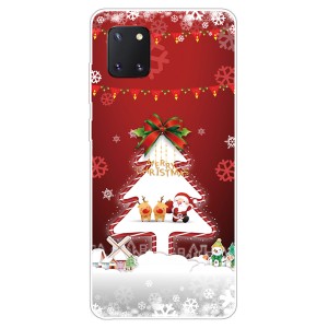 Samsung Galaxy A81 Case,Merry Christmas Pattern Case Silcione Clear Protective Shockproof Cover, For Samsung A81/Samsung Note 10 Lite/Samsung M60S