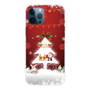 iPhone 11 6.1 inches 2019 Case,Merry Christmas Pattern Case Silcione Clear Protective Shockproof Cover, For IPhone 11