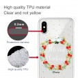 iPhone XR 6.1 inches Case,Merry Christmas Pattern Case Silcione Clear Protective Shockproof Cover